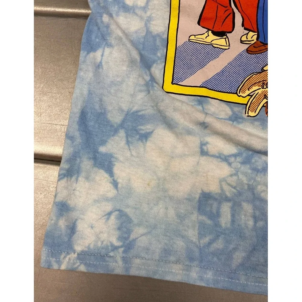 Steven Rhodes Coping Mechanism TShirt Size Small‎ Blue Tie Dye Fetal Position